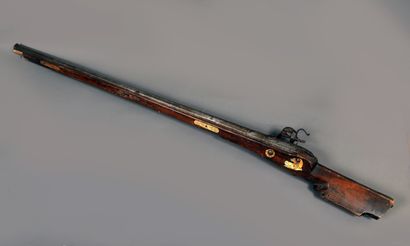 Arquebuse de chasse à rouet. 

Canon à pans,...
