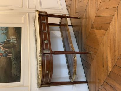 Grande console d'époque Louis XVI en acajou,...