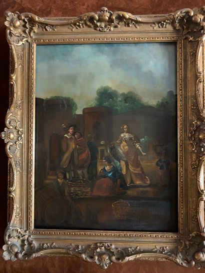 École du Nord du XIXe 

Groupe de personnages

Huile...