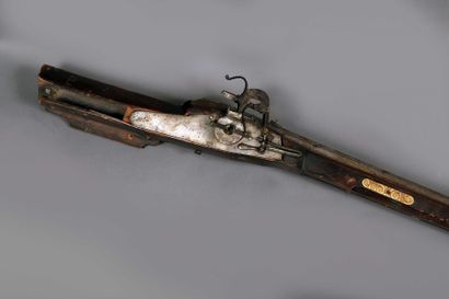 Arquebuse de chasse à rouet. 

Canon à pans,...