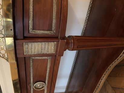 Grande console d'époque Louis XVI en acajou,...