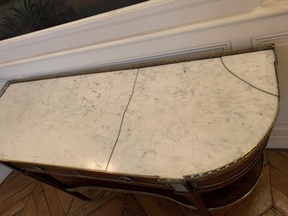 Grande console d'époque Louis XVI en acajou,...