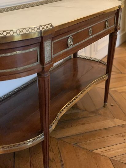 Grande console d'époque Louis XVI en acajou,...
