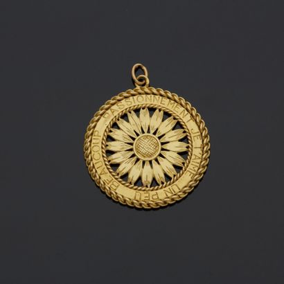 Pendentif en or jaune 18 k (750 millièmes)...