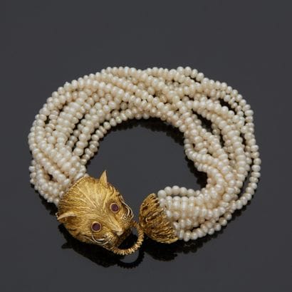 
Bracelet en or jaune 9 k (375 millièmes)...