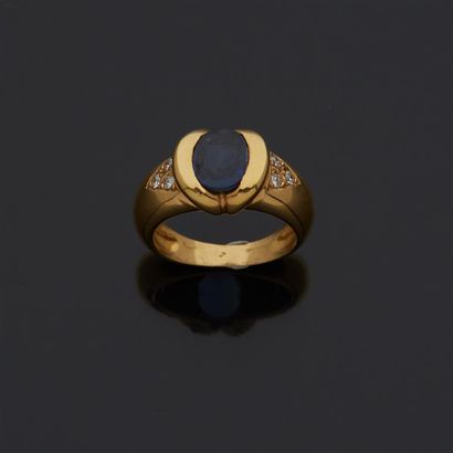 Bague jonc en or jaune 18 k (750 millièmes)...