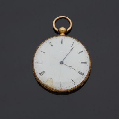 Montre de gousset en or jaune 18 k (750 millièmes)...