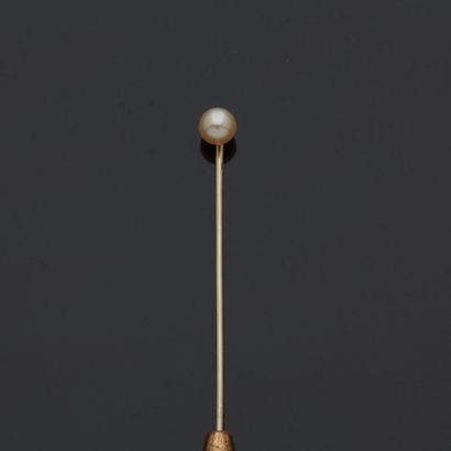 Epingle de cravate en or gris 18 k (750 millièmes)...
