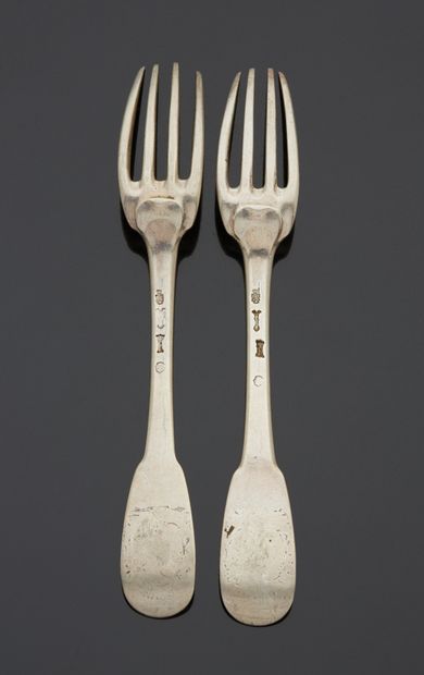 Deux fourchettes de Paris du XVIIIe siècle...