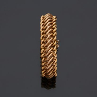 Bracelet en or jaune 18 k (750 millièmes)...