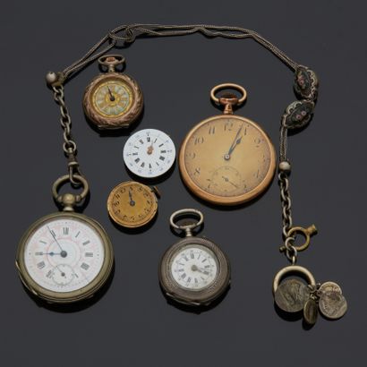 Lot comprenant quatre montres de gousset...