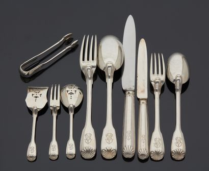 Importante ménagère de couverts en argent...