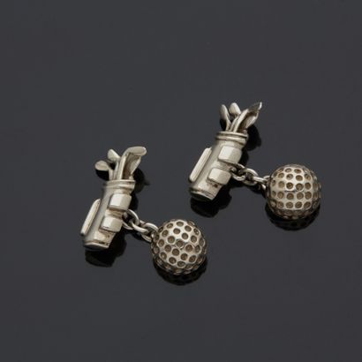 LINKS - Paire de boutons de manchettes en...