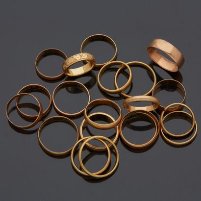 Lot de débris d'or 18 k (750 millièmes) (toutes...