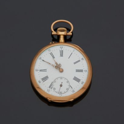 Montre de gousset en or jaune 18 k (750 millièmes)...