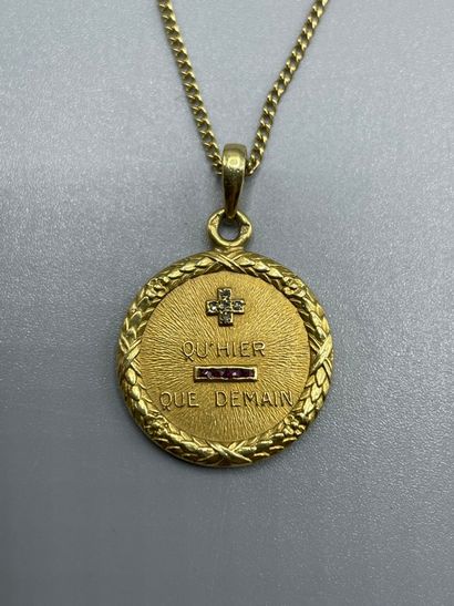 Chaîne en or jaune 18 k (750 millièmes) et...