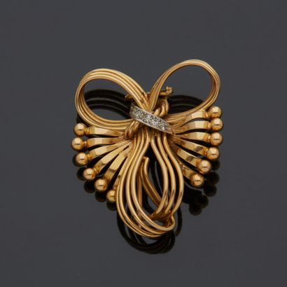 
Clip de corsage en or jaune 18 k (750 millièmes)...