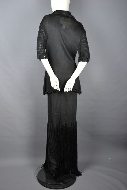 *LACROIX

Robe longue en viscose noire, fines...