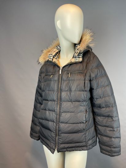 BURBERRY

Black quilted down jacket with...