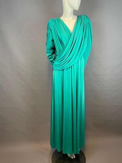 COURREGES

Mid-length dress in two-tone blue...