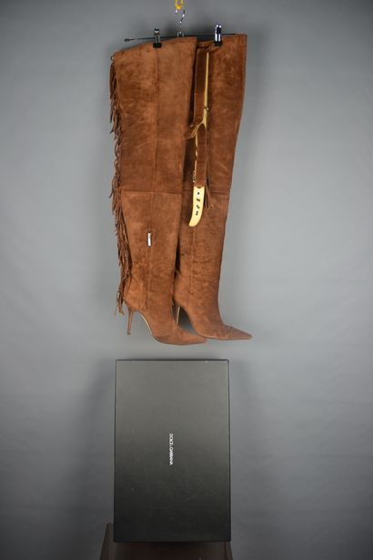 *DOLCE & GABANNA

Cuissardes en daim, talon...