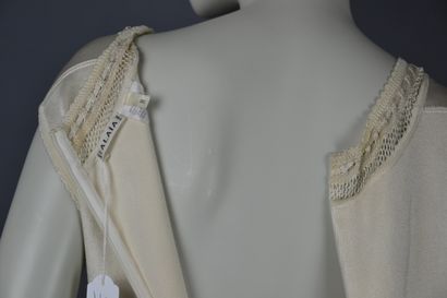 *ALAIA

Ivory sheath dress, sleeveless, synthetic...
