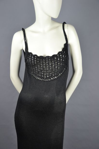 *LACROIX

Robe longue en viscose noire, fines...