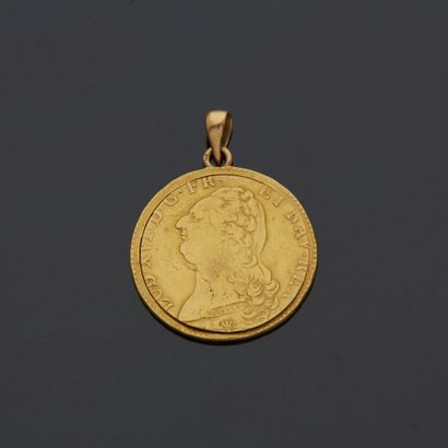 Pendentif en or jaune 18 k (750 millièmes)...