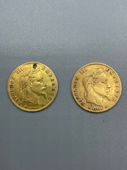 FRANCE - Deux pièces de 5 F or dont une ...