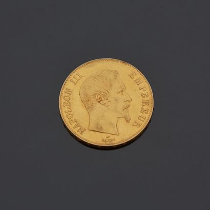 FRANCE - Pièce de 100 F or, 1858.

Poids...