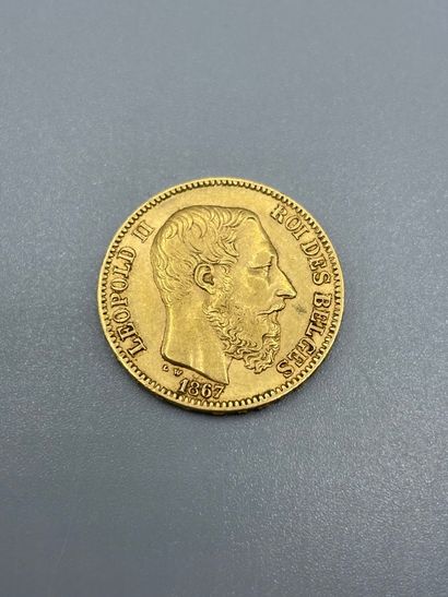 BELGIQUE - pièce de 20 F or, 1867