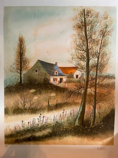 
Ensemble de quatre estampes modernes.
