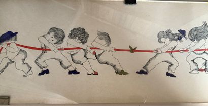 Deux dessins sur le thème de l'enfance