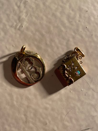 *Deux pendentifs en or 

Poids brut : 2.8g

(*...