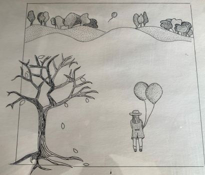 Deux dessins sur le thème de l'enfance