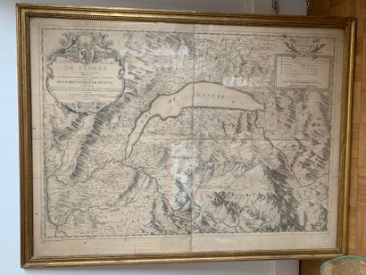 Map of Lake Geneva, Switzerland, after Antoine...