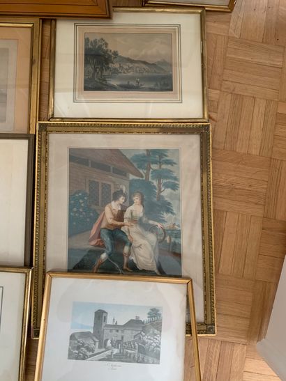 Lot of engravings, frames and various framed...