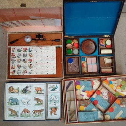 Four sets of board games: Yellow Dwarf, Zoological...