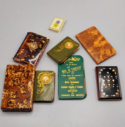 Ensemble de sept petits CARNETS ou calep...