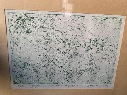 Rafael MONREAL (XXIst)

Nymph in bad company

Engraving,...
