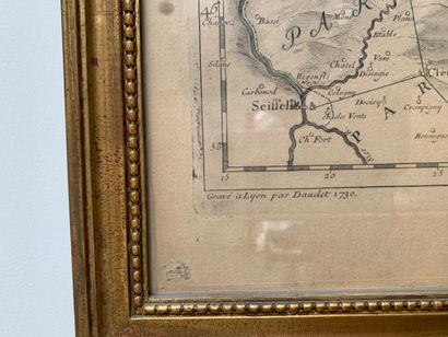 Map of Lake Geneva, Switzerland, after Antoine...
