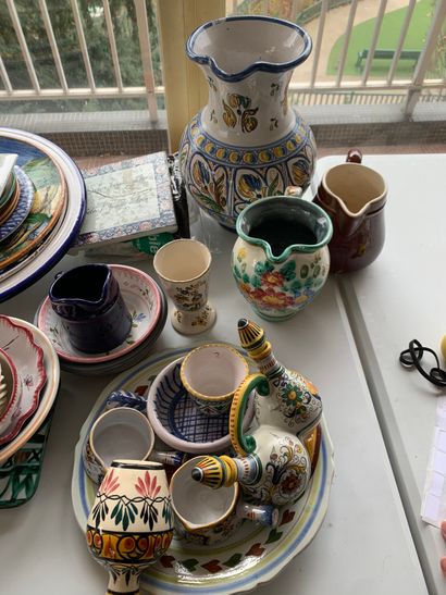 Various polychrome ceramics