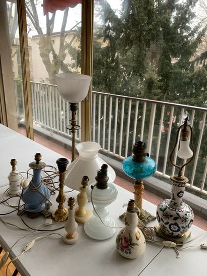 Set of various lamp bases