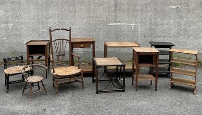 Lot de petit meubles divers (tables et c...