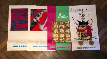 
Set of advertising posters printed for Air...