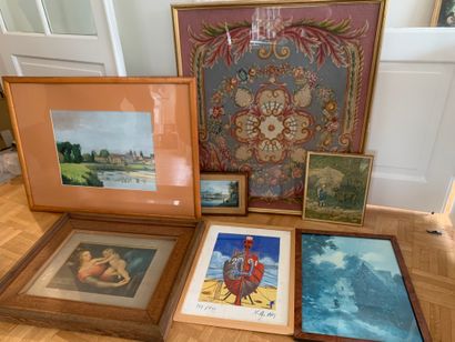 Lot of various framed pieces