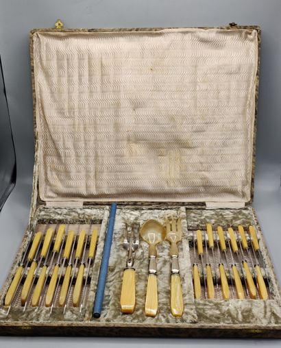 MENAGERE of knives, 12 large and 12 small,...
