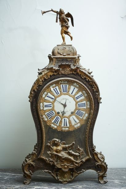 Large Boulle style copper marquetry cartel...