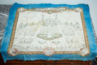 Scarf of the World Fair of 1878 in cotton...