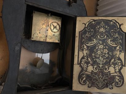 Large Boulle style copper marquetry cartel...
